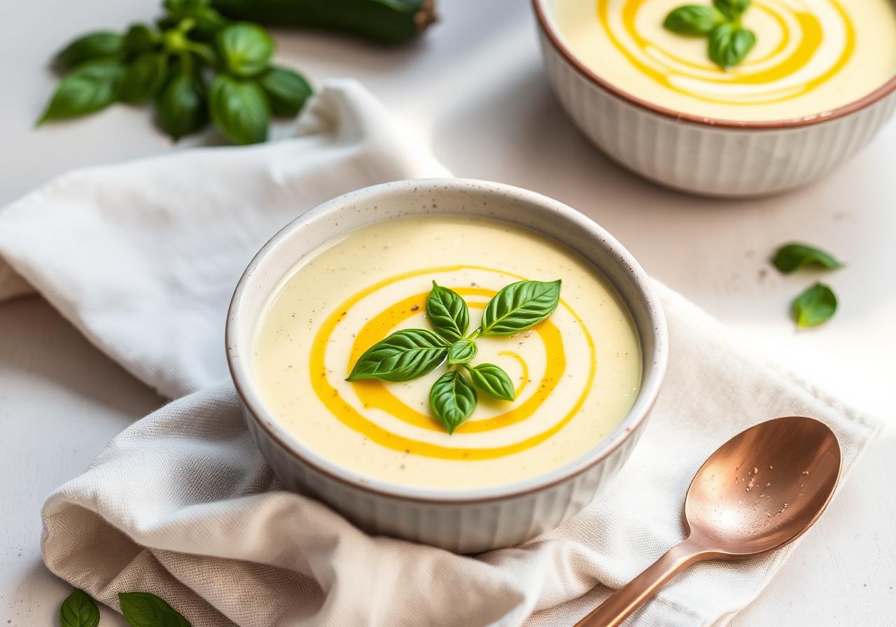 Creamy Zucchini & Basil Soup (No Cream Required)